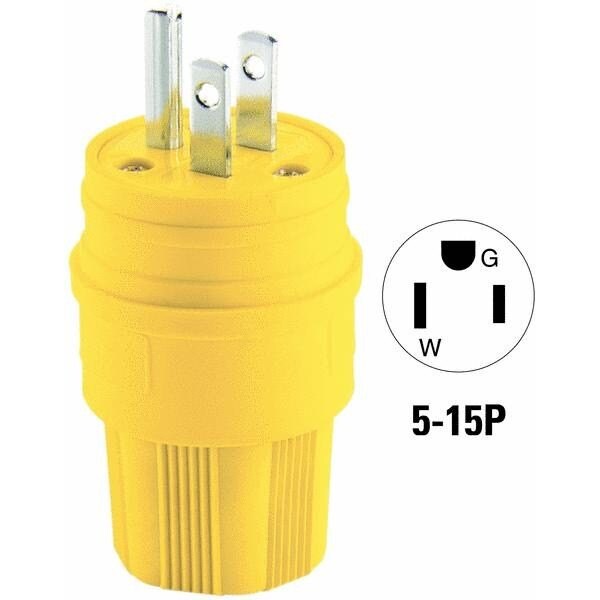 Eaton Wiring Devices Grounded Watertight Plug 14W47K Zoro